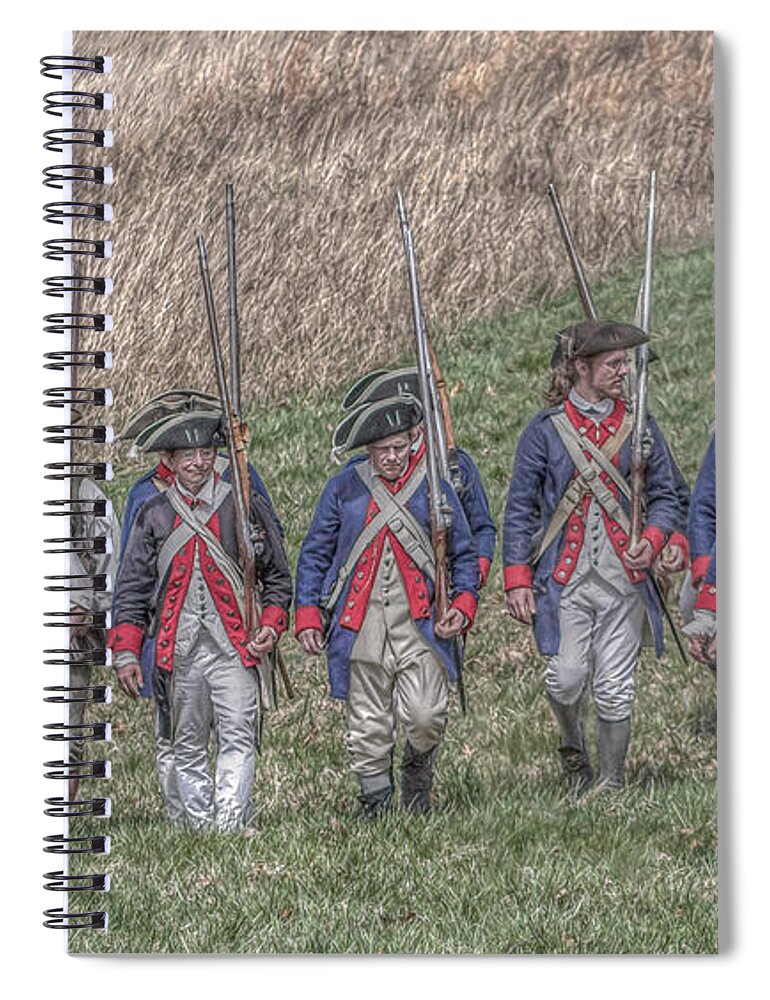 Revolutionary War Spiral Notebook featuring the digital art Field of Honor American Revolution by Randy Steele