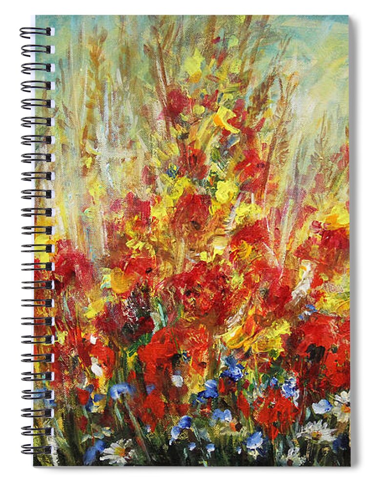 Fields Of Dreams Ii Spiral Notebook featuring the painting Fields Of Dreams II by Dariusz Orszulik