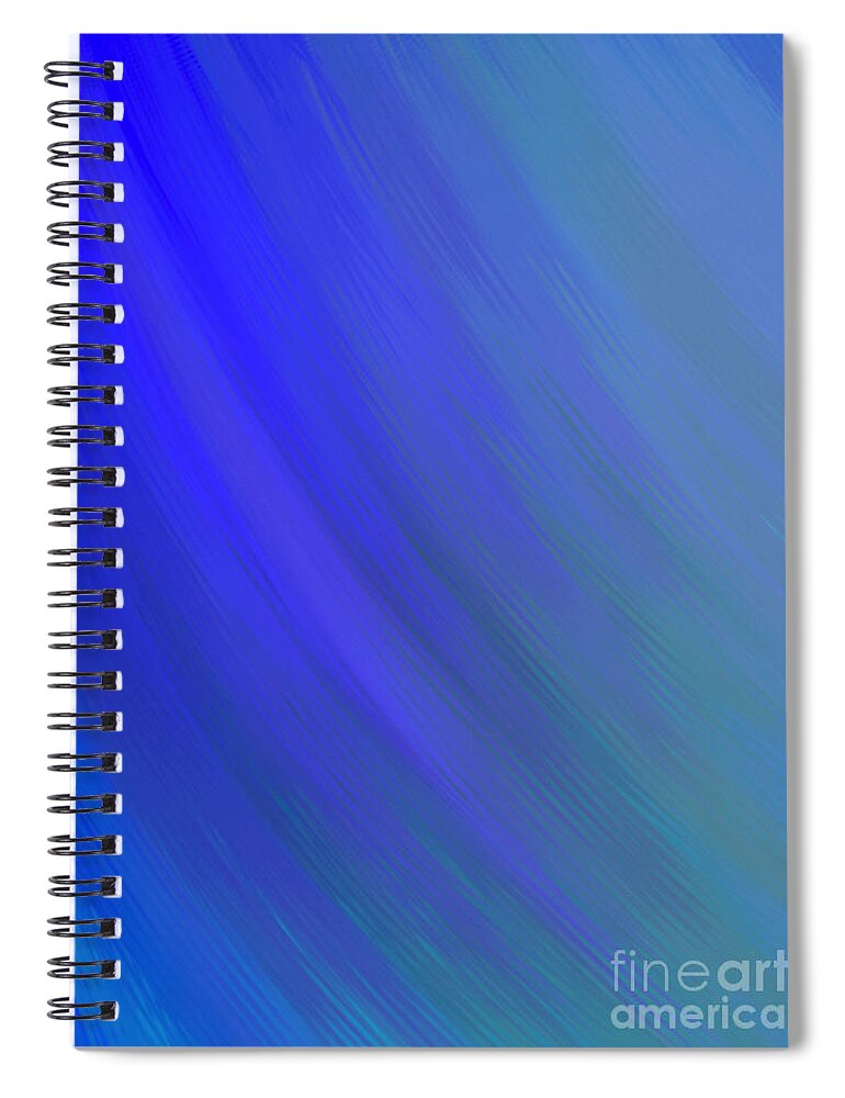 Fifty Shades Spiral Notebook featuring the painting Fifty Shades of Blue by Barefoot Bodeez Art