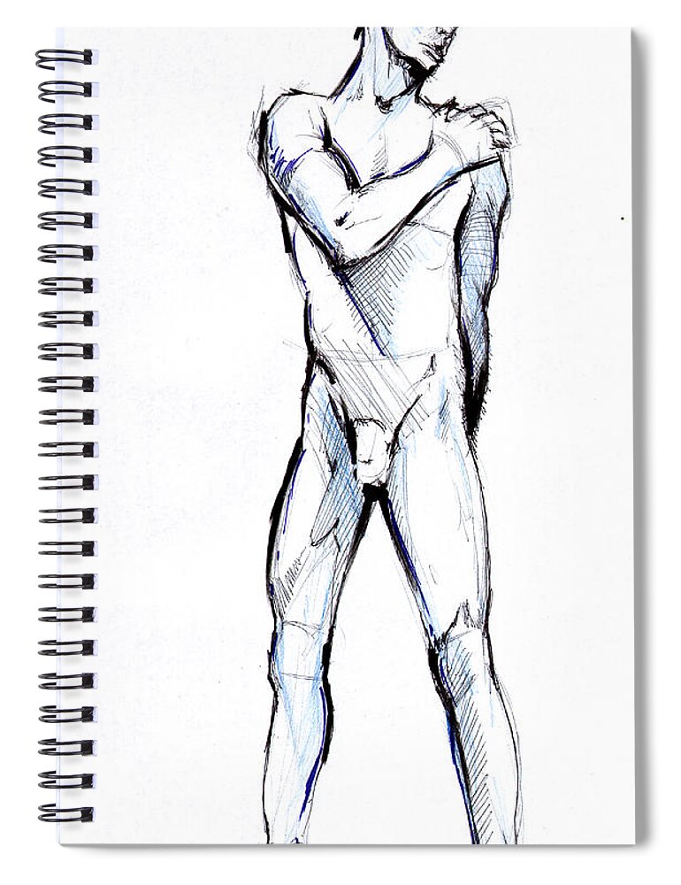 Figure Drawing Spiral Notebook featuring the drawing FIgure by John Gholson