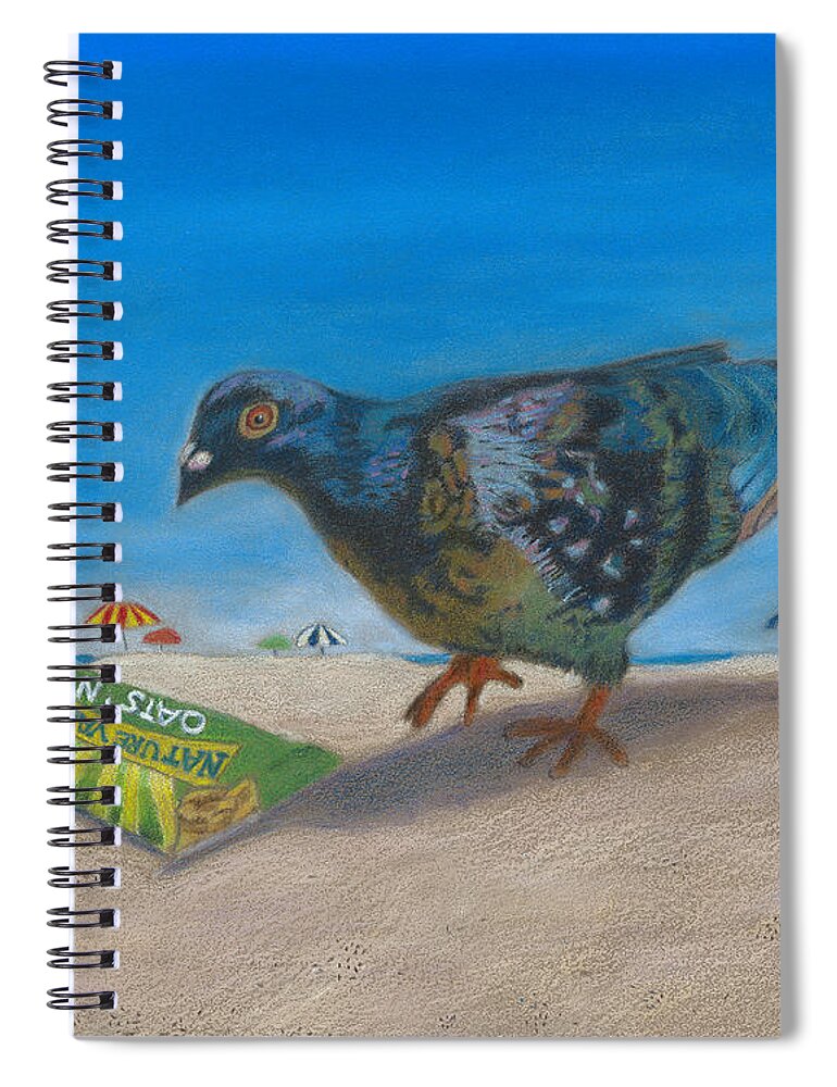 Bird Spiral Notebook featuring the painting Finders Keepers by Arlene Crafton