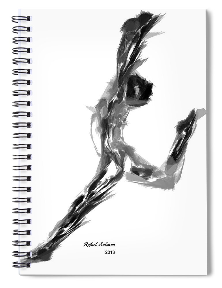 Finish Line Spiral Notebook featuring the digital art Finish Line by Rafael Salazar