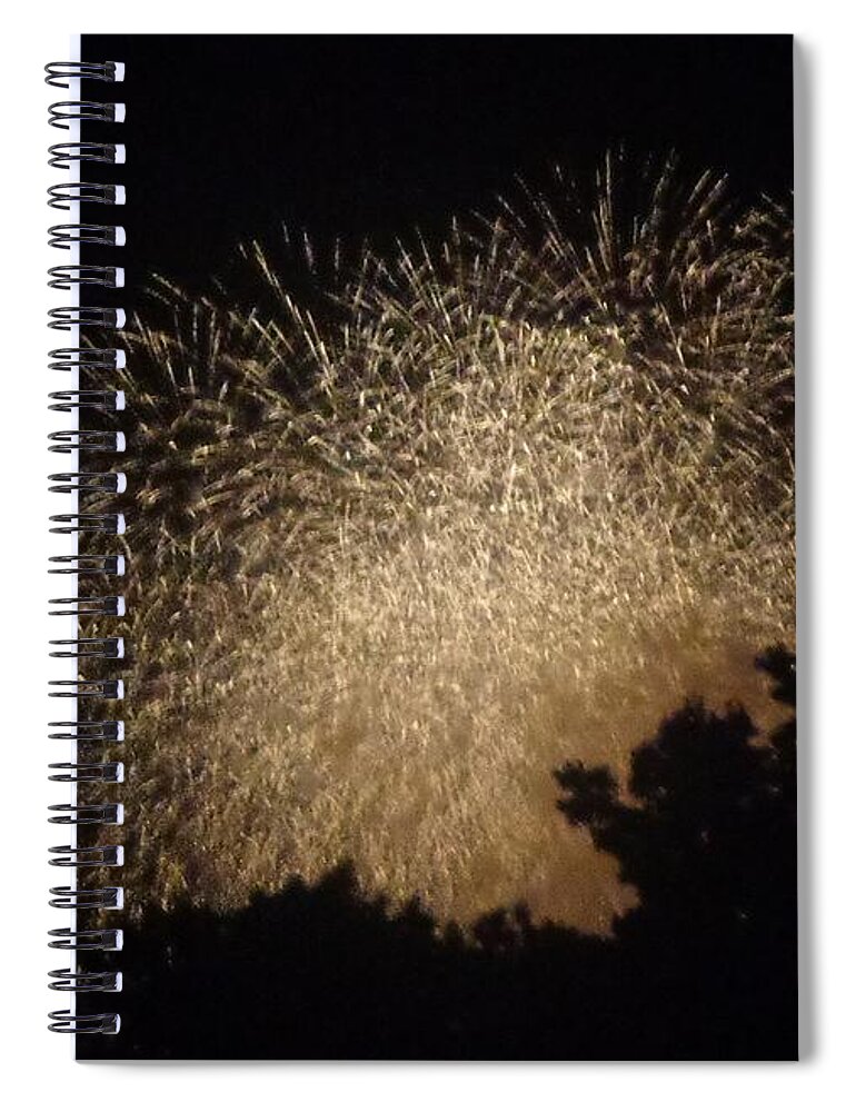 Dramatic Spiral Notebook featuring the photograph Fire Art by Christina Verdgeline