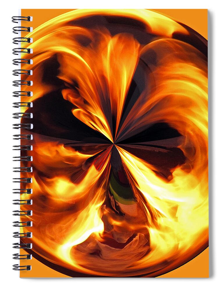 Fireball Spiral Notebook featuring the photograph Fire Ball by Tikvah's Hope