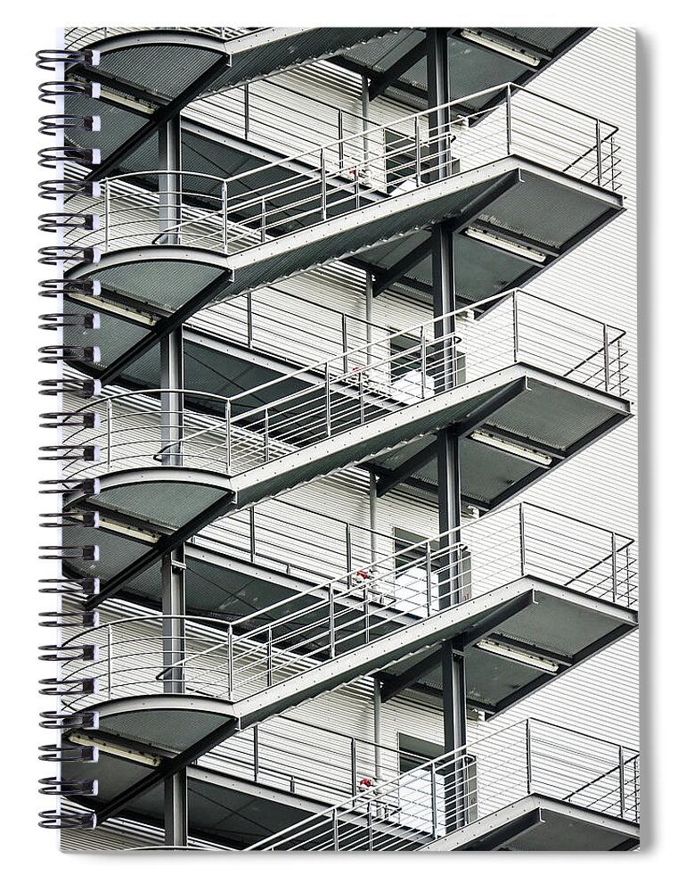 Steps Spiral Notebook featuring the photograph Fire Escape by Foottoo