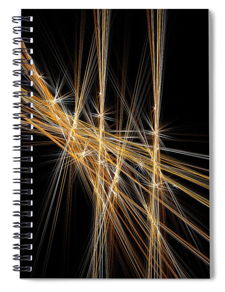 Firecracker Spiral Notebook featuring the digital art Firecracker by Menega Sabidussi