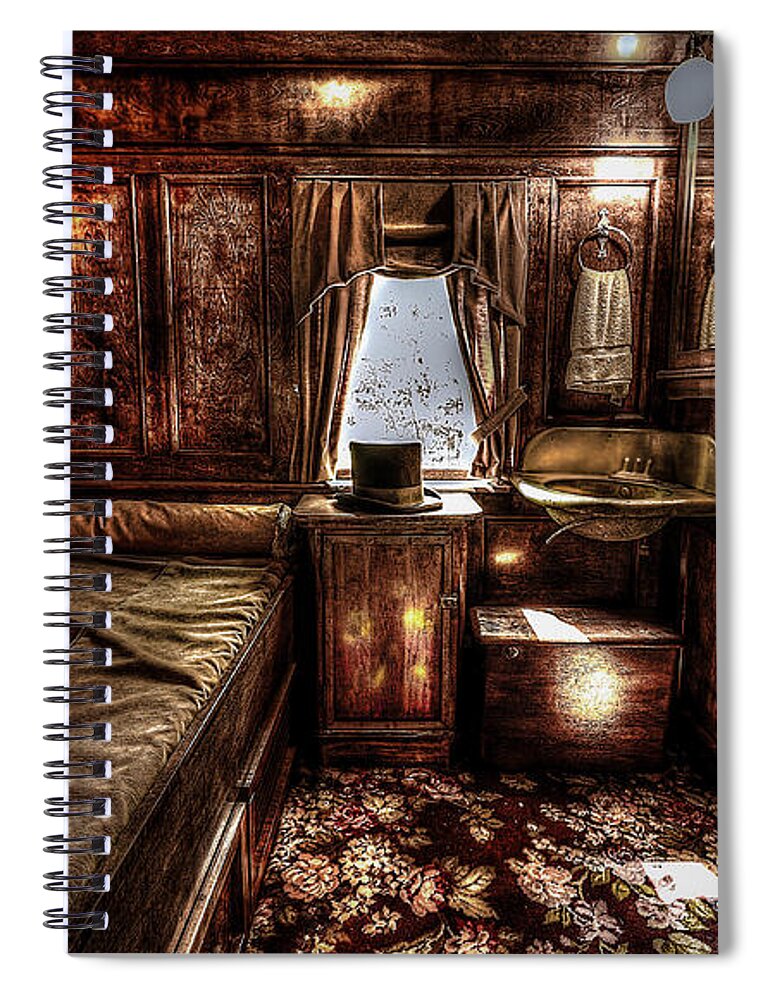 Sleeper Spiral Notebook featuring the photograph First Class Sleeper by David Morefield