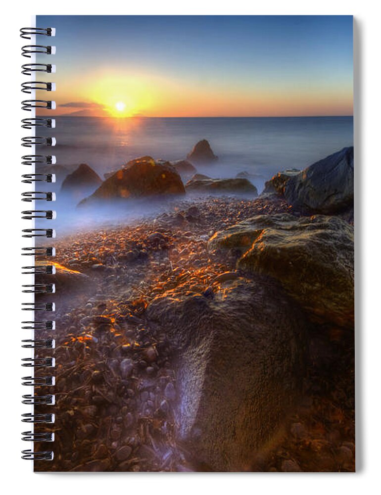 Yhun Suarez Spiral Notebook featuring the photograph First Light by Yhun Suarez
