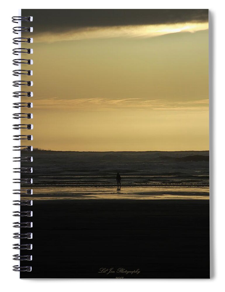 Ocean Spiral Notebook featuring the photograph First Meeting by Jeanette C Landstrom