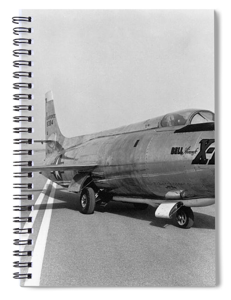 Science Spiral Notebook featuring the photograph First Supersonic Aircraft, Bell X-1 by Science Source