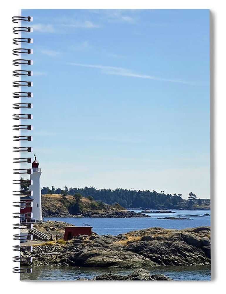 Fisgard Spiral Notebook featuring the photograph Fisgard Lighthouse by Shanna Hyatt