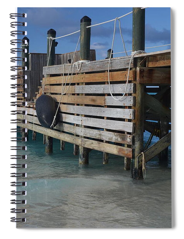 Pier Spiral Notebook featuring the photograph Fishing Pier by Judy Wolinsky