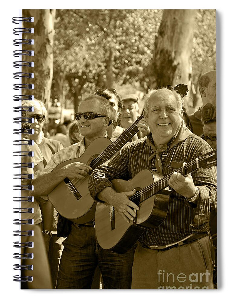Men Spiral Notebook featuring the photograph Flamenco at the Feria by Perry Van Munster