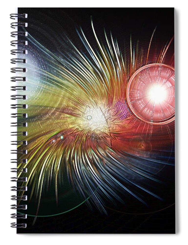 Color Burst Spiral Notebook featuring the photograph Flash Wrapped by Bill and Linda Tiepelman