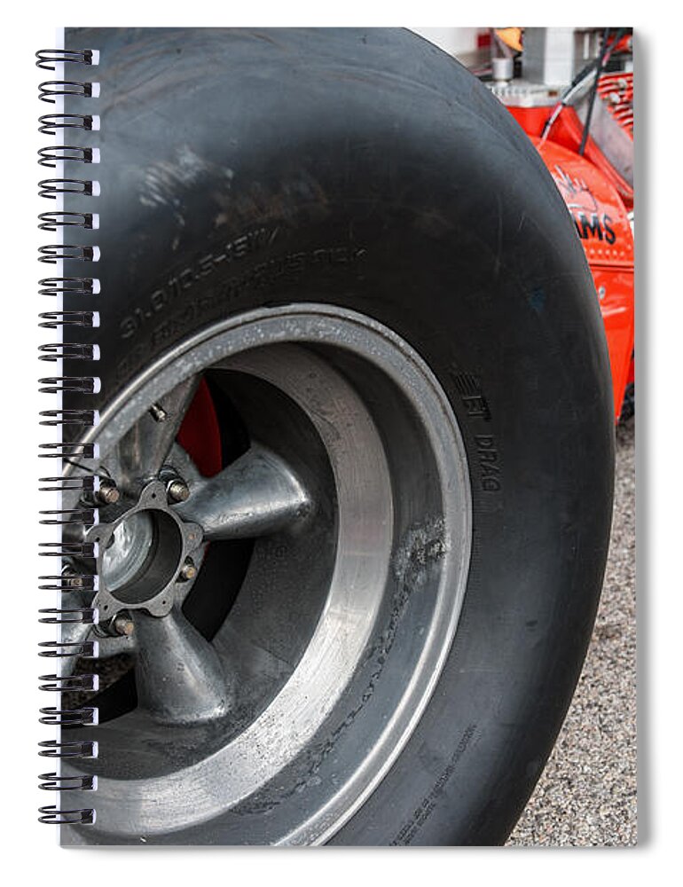 Hotrod Spiral Notebook featuring the photograph Flathead Powered Front Engine Dragster by Todd Aaron
