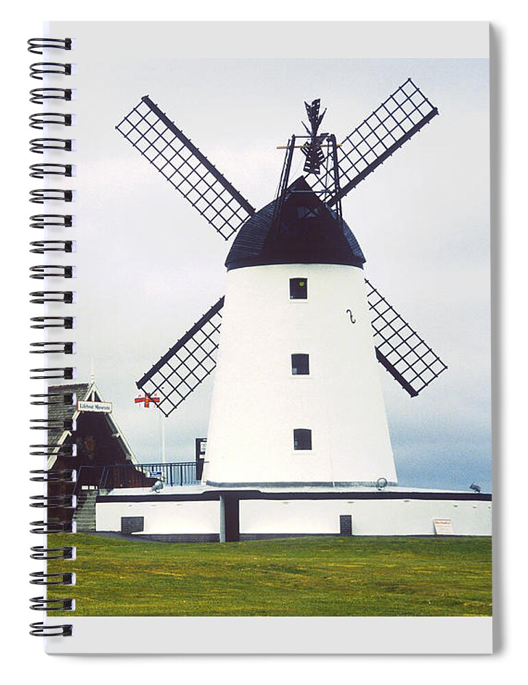 Lytham Spiral Notebook featuring the photograph Windmill at Lytham by Gordon James