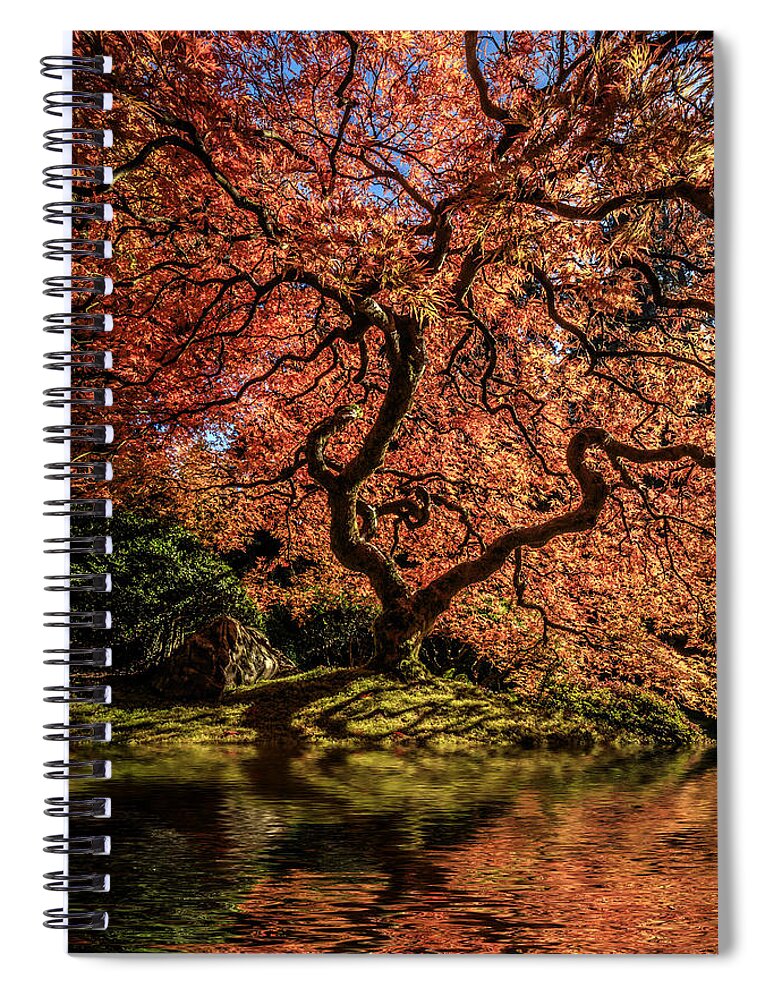 Flooded Garden Spiral Notebook featuring the photograph Flooded Garden by Wes and Dotty Weber