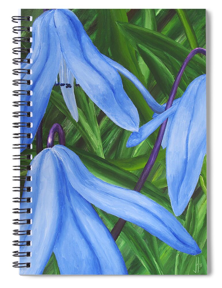 Flora Spiral Notebook featuring the painting Flora Series-Number 11 by Jim Harper