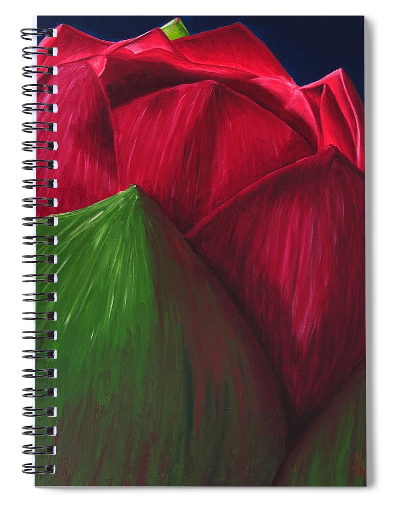 Flora Spiral Notebook featuring the painting Flora Series-Number 7 by Jim Harper