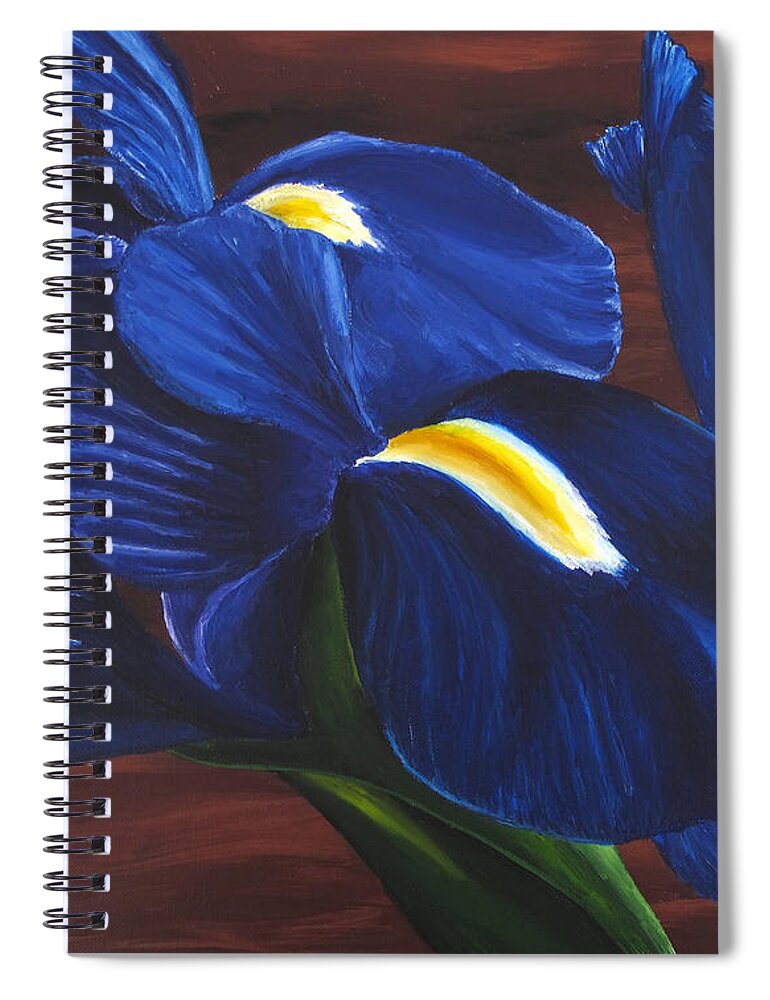 Flora Spiral Notebook featuring the painting Flora Series-Number 9 by Jim Harper