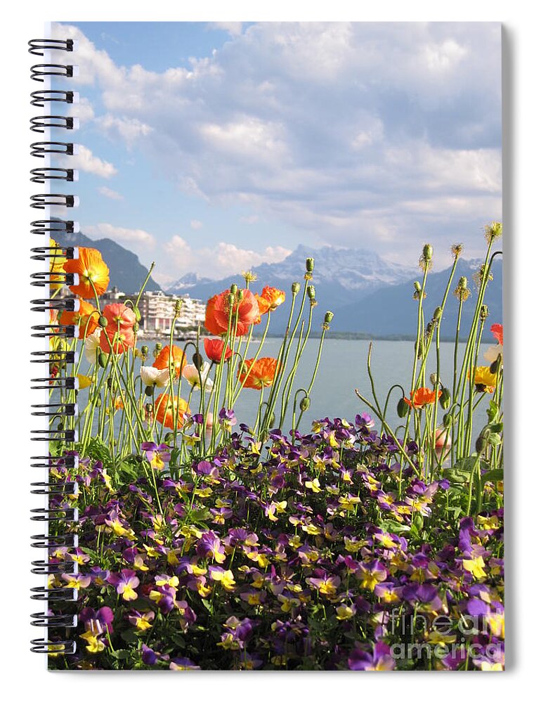 Alps Spiral Notebook featuring the photograph Floral Coast 3 by Amanda Mohler