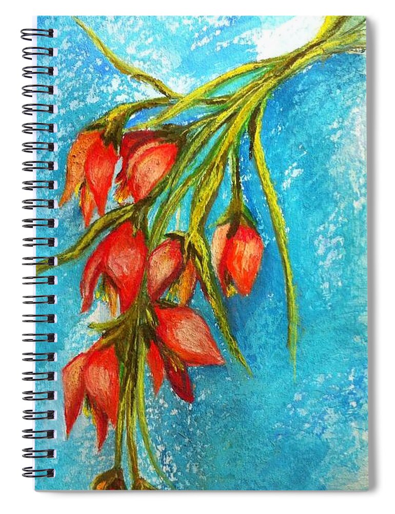 Floral Spiral Notebook featuring the painting Floral Spray by Beverly Boulet