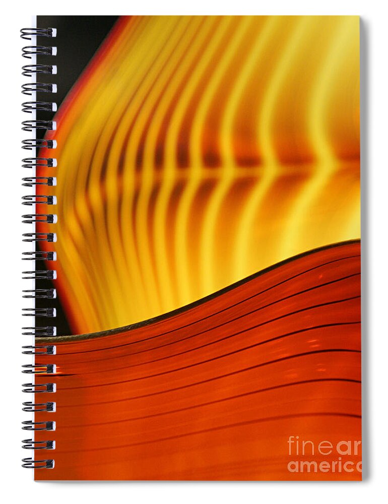Orange Spiral Notebook featuring the photograph Flow by Eileen Gayle