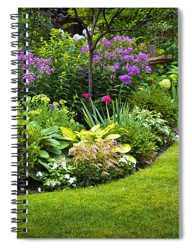 Garden Spiral Notebook featuring the photograph Flower garden 1 by Elena Elisseeva