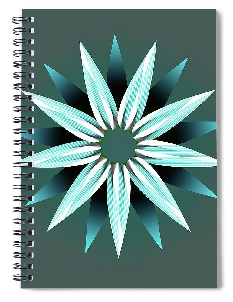 Petal Spiral Notebook featuring the digital art Flower Petals Creative Abstract Design by Raj Kamal