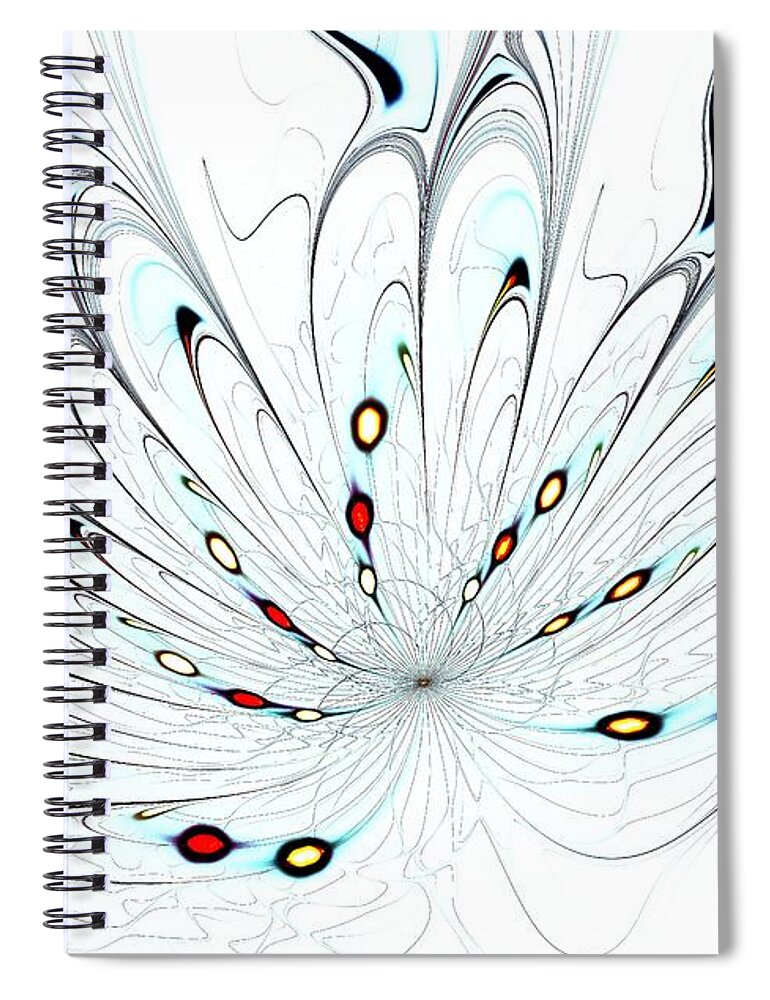 Malakhova Spiral Notebook featuring the digital art Flower Universe by Anastasiya Malakhova