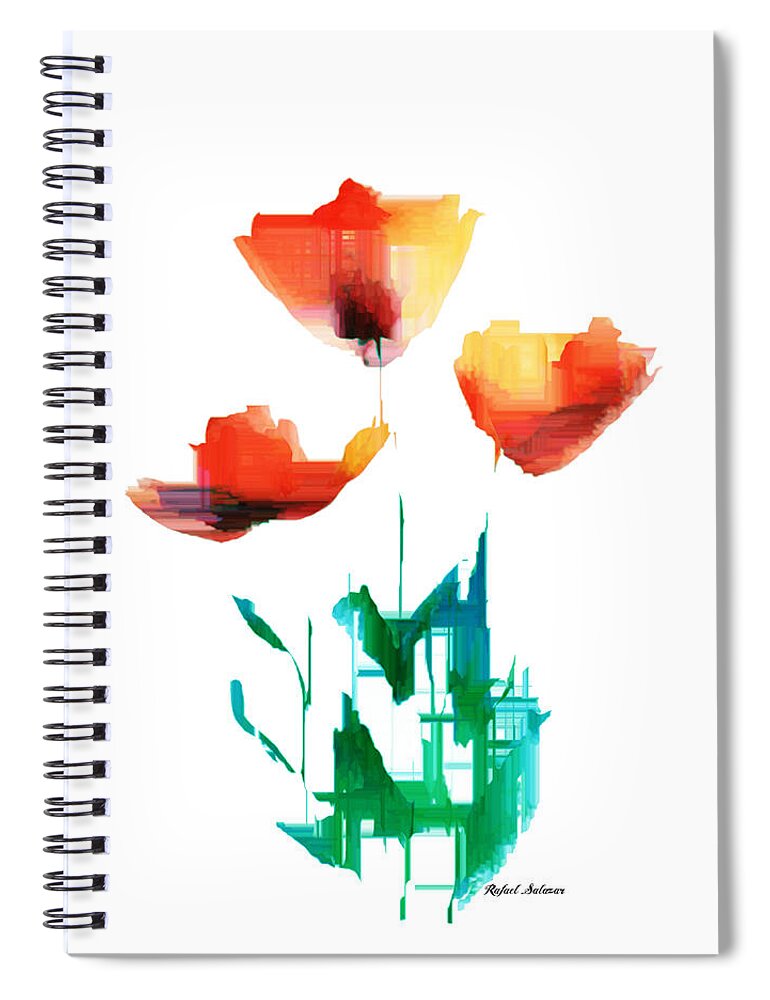 Red Spiral Notebook featuring the photograph Flowers for You by Rafael Salazar