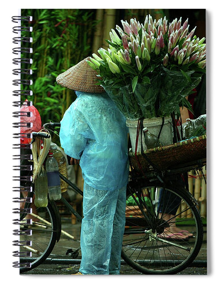 Hanging Spiral Notebook featuring the photograph Flowers Of Silence by Vietnam