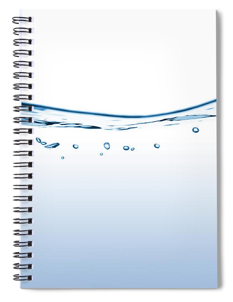 Water's Edge Spiral Notebook featuring the photograph Flowing Water With Bubbles by Funky-data