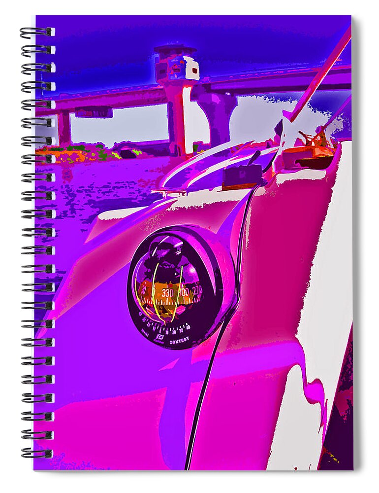 The Story Of Joe And Floyd Spiral Notebook featuring the digital art Floyd Pink and Purple by Joseph Coulombe