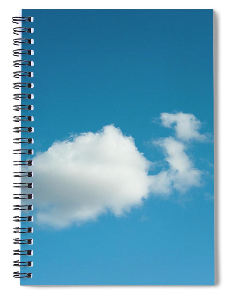 Generic Spiral Notebook featuring the photograph Fluffy Clouds In A Blue Sky by Brian Stablyk