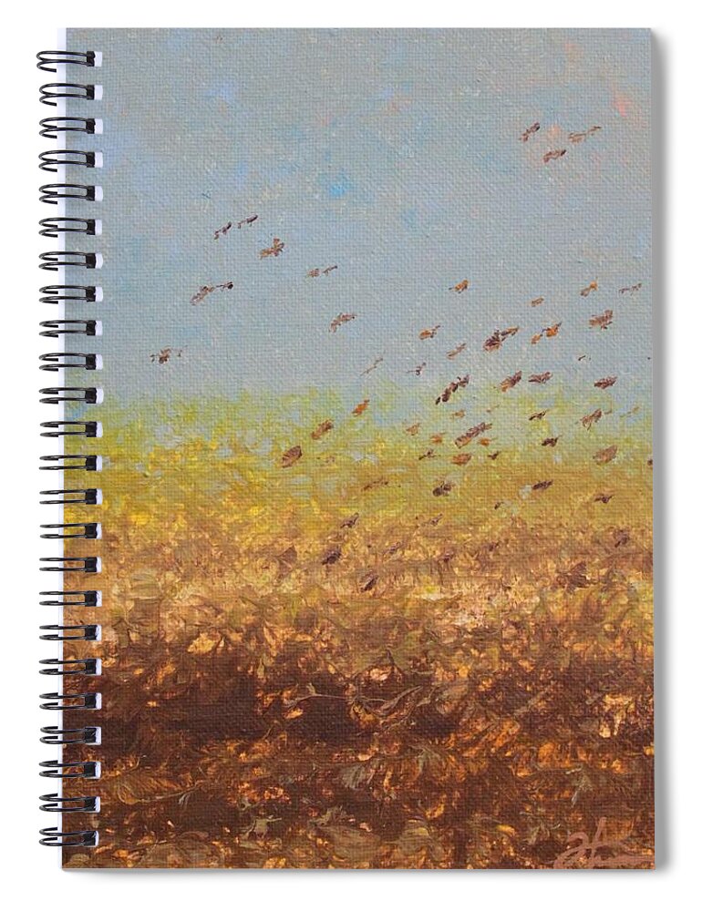 Landscape Spiral Notebook featuring the painting Fly Away Home by Todd Hoover