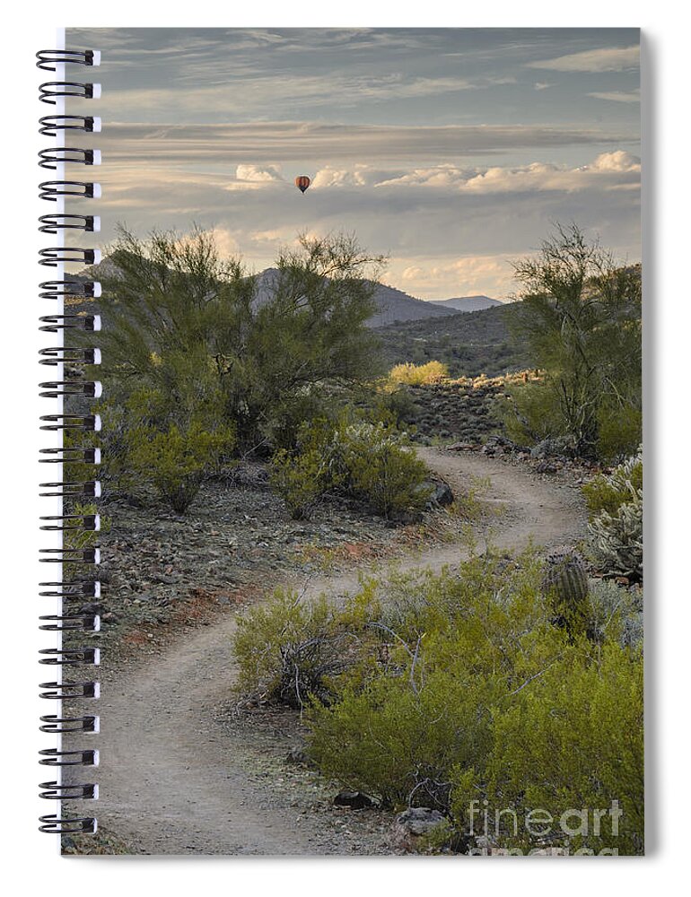 Desert Spiral Notebook featuring the photograph Flying Above The Desert by Tamara Becker