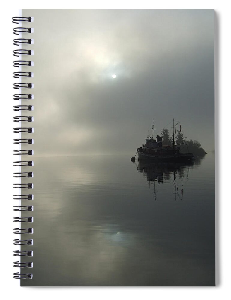 Marine Spiral Notebook featuring the photograph Fog by Mark Alan Perry