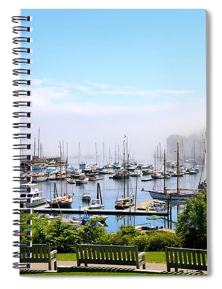 Camden Spiral Notebook featuring the photograph Foggy Camden by Corinne Rhode