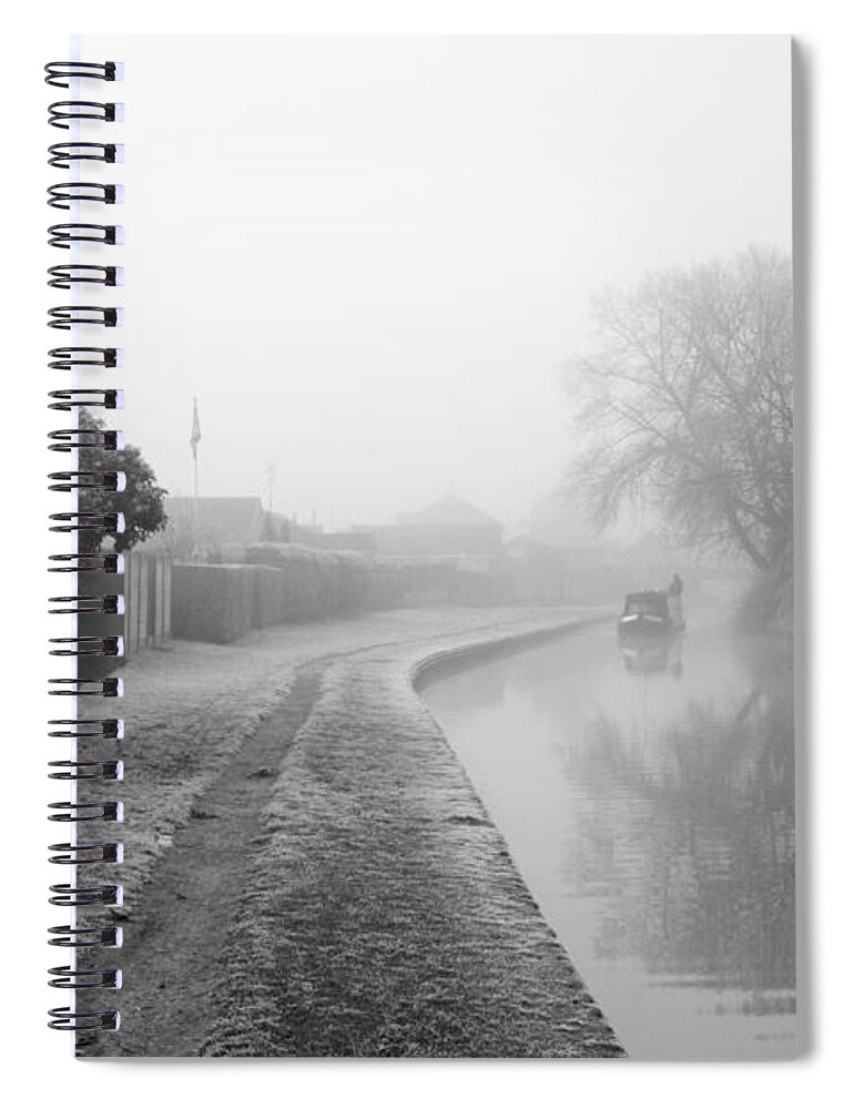 Britain Spiral Notebook featuring the photograph Foggy Canal At Shobnall by Rod Johnson