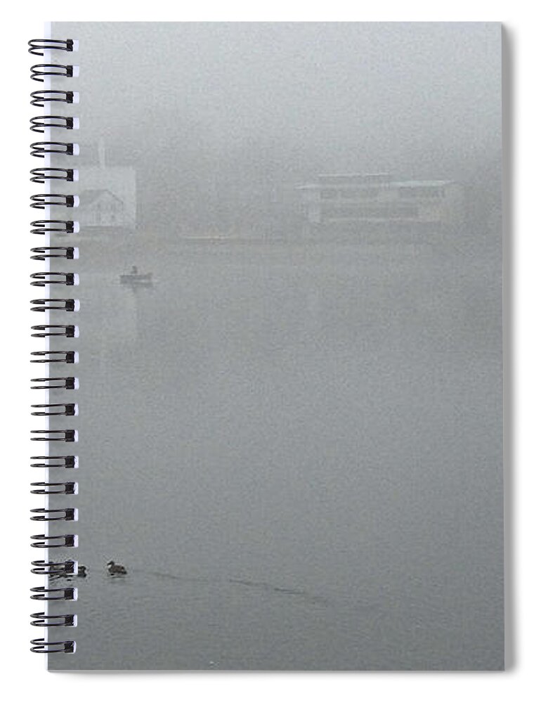 Birds Spiral Notebook featuring the photograph Foggy Morning in Paradise - 01 by Christopher Plummer