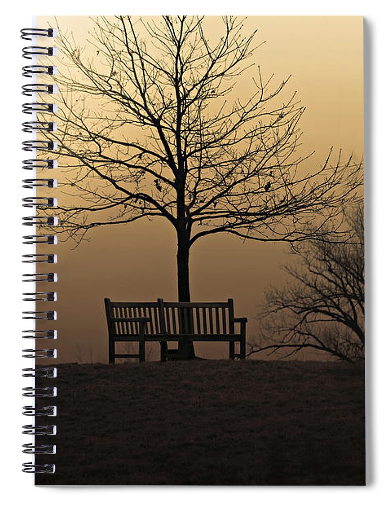 Sunrise Spiral Notebook featuring the photograph Foggy Sunrise by Jackson Pearson