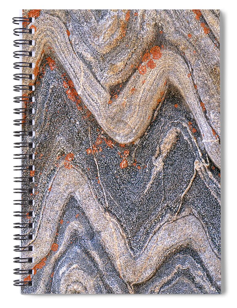 Granite Spiral Notebook featuring the photograph Folded Granite by Art Wolfe