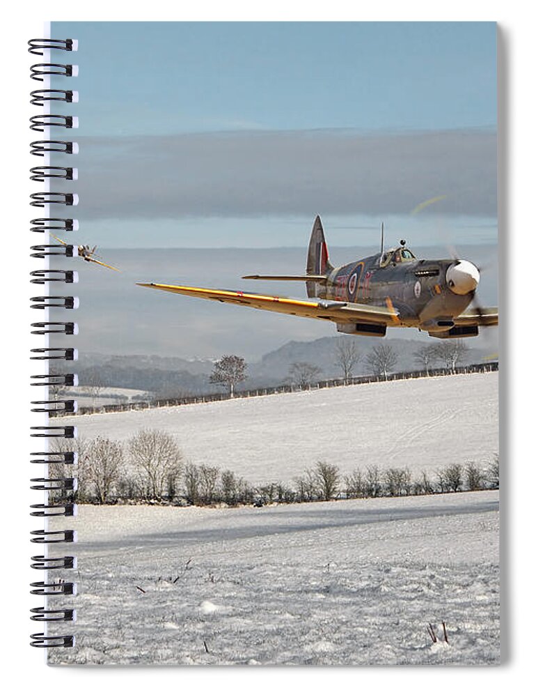 Aircraft Spiral Notebook featuring the digital art Follow my Leader by Pat Speirs