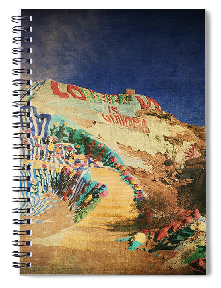 Salvation Mountain Spiral Notebook featuring the photograph Follow the Yellow Brick Road by Laurie Search