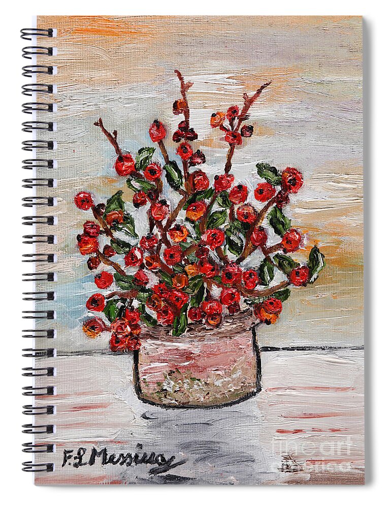Loredana Messina Spiral Notebook featuring the painting For you by Loredana Messina