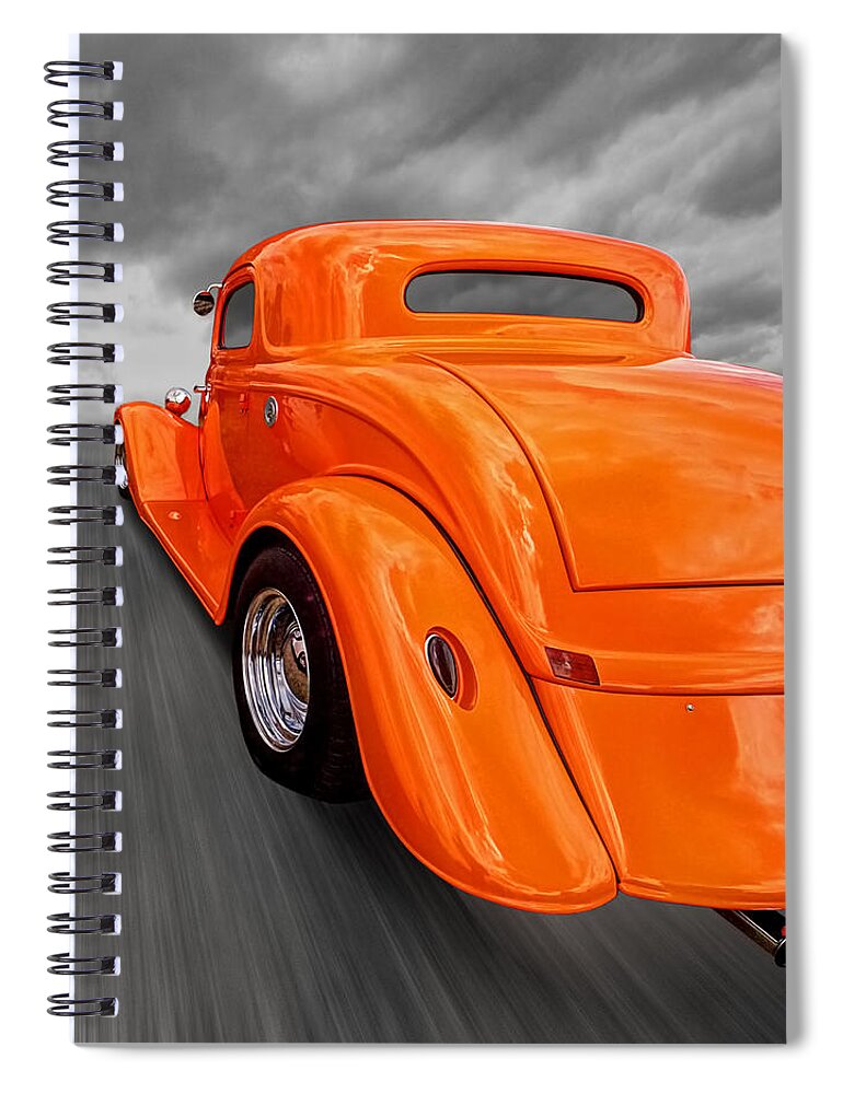 Hotrod Spiral Notebook featuring the photograph Ford Coupe Hot Rod 1934 by Gill Billington
