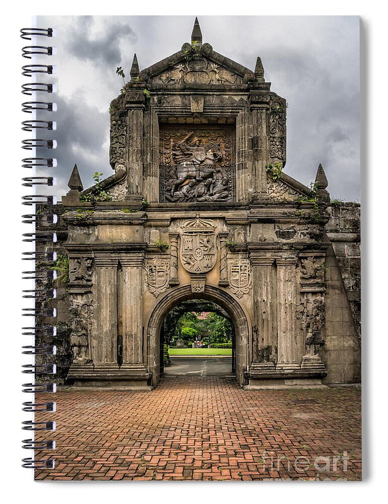 Fort Santiago Spiral Notebook featuring the photograph Fort Santiago by Adrian Evans