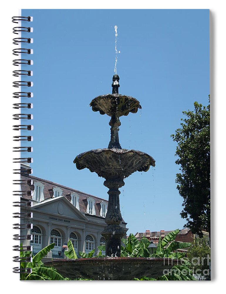 Fountain Spiral Notebook featuring the painting Fountain by Robin Pedrero