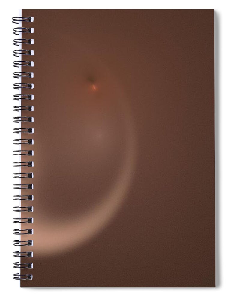 Background Spiral Notebook featuring the digital art Fractal Orange Flair by Henrik Lehnerer